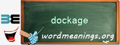 WordMeaning blackboard for dockage